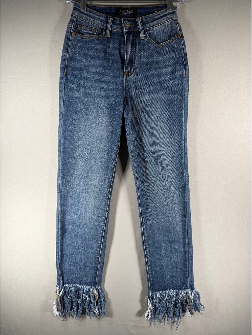 Judy Blue Women's Frayed Hem Skinny Relaxed Fit Jeans Size 0/24